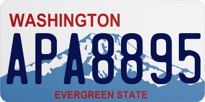 WA license plate APA8895