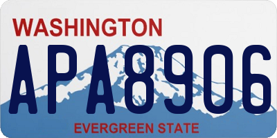 WA license plate APA8906