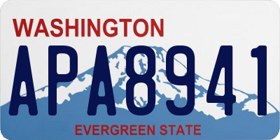 WA license plate APA8941