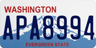 WA license plate APA8994