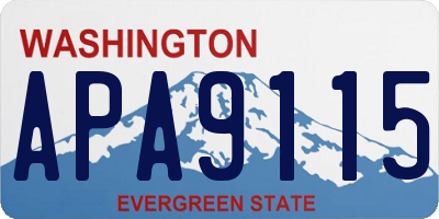 WA license plate APA9115
