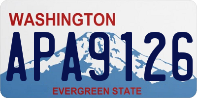 WA license plate APA9126