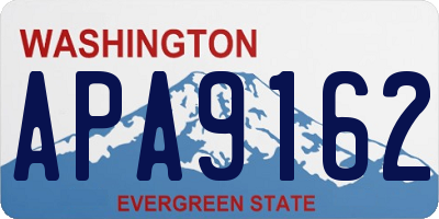 WA license plate APA9162
