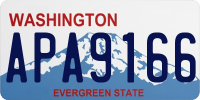 WA license plate APA9166