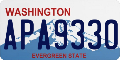 WA license plate APA9330