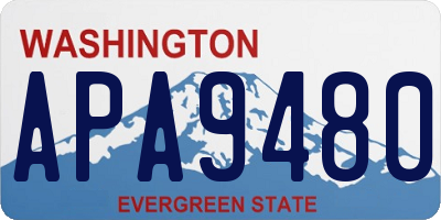 WA license plate APA9480