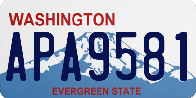 WA license plate APA9581