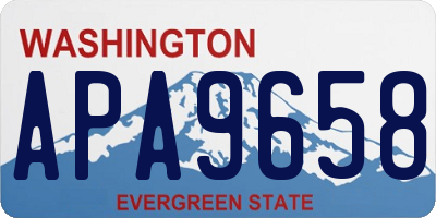 WA license plate APA9658