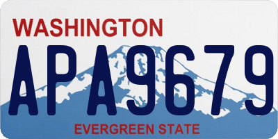 WA license plate APA9679