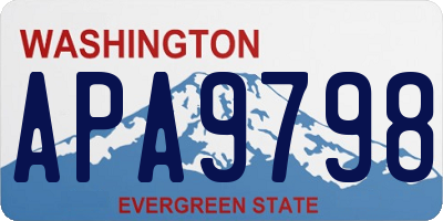 WA license plate APA9798