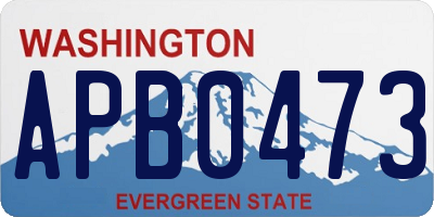 WA license plate APB0473