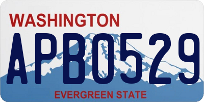 WA license plate APB0529