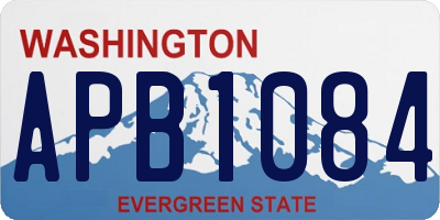WA license plate APB1084