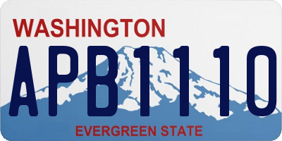 WA license plate APB1110