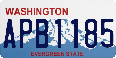 WA license plate APB1185