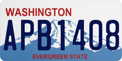WA license plate APB1408