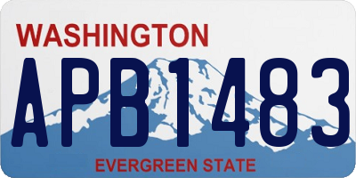 WA license plate APB1483