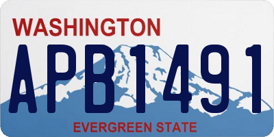 WA license plate APB1491