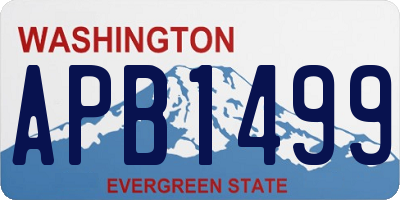 WA license plate APB1499