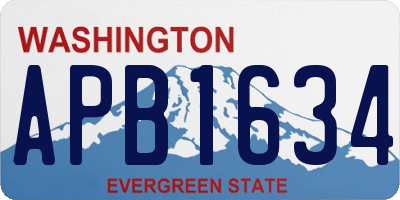 WA license plate APB1634