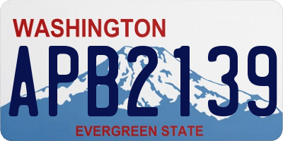 WA license plate APB2139