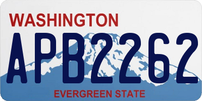 WA license plate APB2262