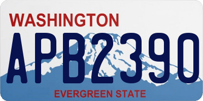 WA license plate APB2390