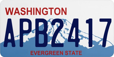 WA license plate APB2417