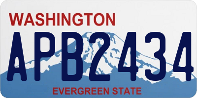 WA license plate APB2434