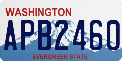 WA license plate APB2460