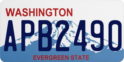WA license plate APB2490