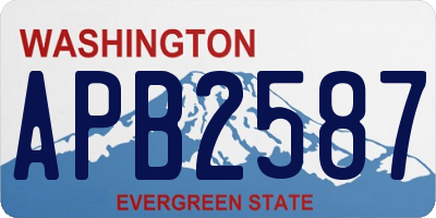 WA license plate APB2587