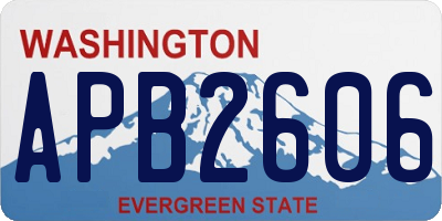 WA license plate APB2606