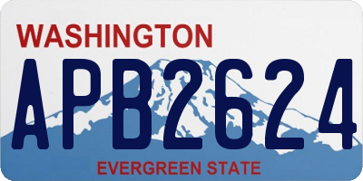 WA license plate APB2624