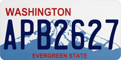 WA license plate APB2627
