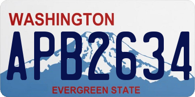 WA license plate APB2634