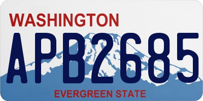 WA license plate APB2685