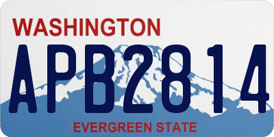 WA license plate APB2814