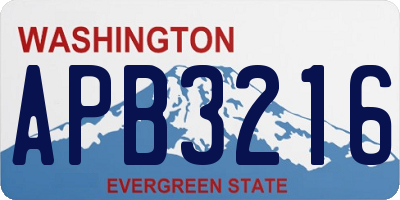 WA license plate APB3216
