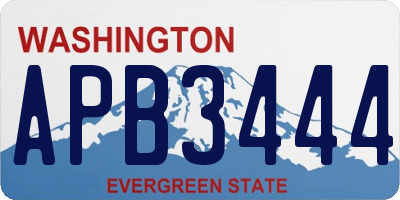 WA license plate APB3444
