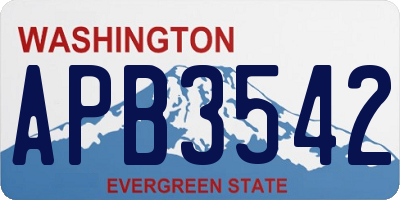WA license plate APB3542