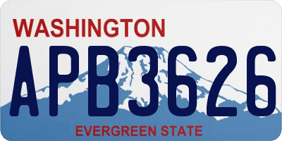 WA license plate APB3626