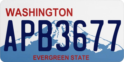 WA license plate APB3677