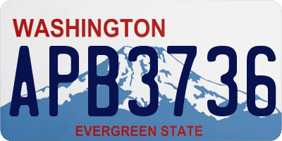WA license plate APB3736