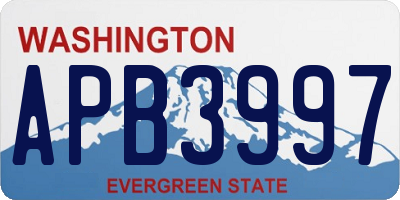 WA license plate APB3997