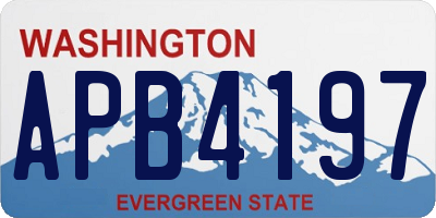WA license plate APB4197