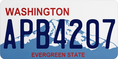 WA license plate APB4207