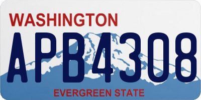 WA license plate APB4308