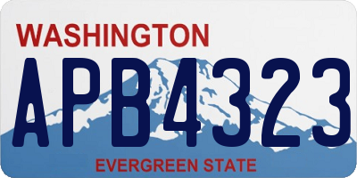 WA license plate APB4323