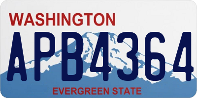 WA license plate APB4364